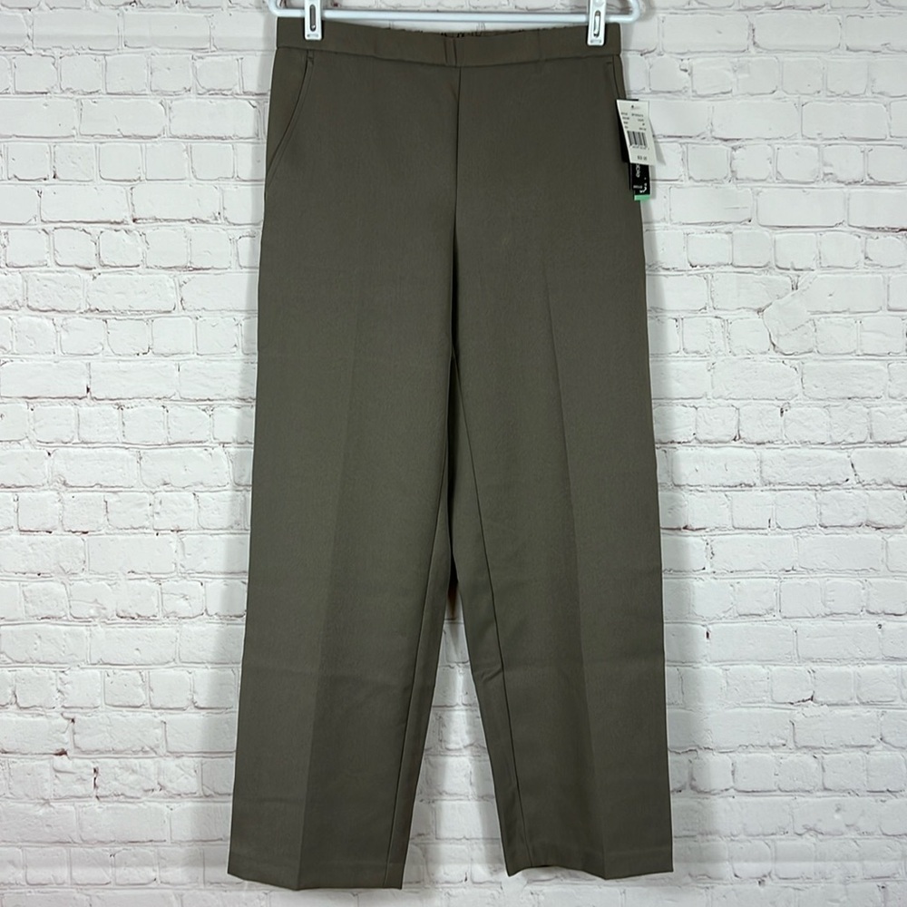 Briggs New York Taupe Pull on Elastic Waist Roomy Leg Size 8P